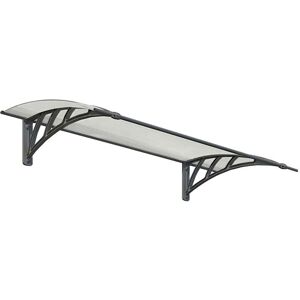Palram - Patio Cover Neo Door Awning Canopy 1350 Twinwall - Polycarbonate - L136.5 x W85.5 x H30 cm - Grey Palram - Patio Cover Neo Door Awning Canopy 1350 Twinwall - Polycarbonate - L136.5 x W85.5 x H30 cm - Grey
