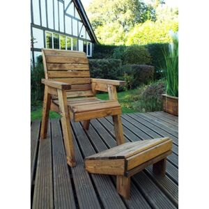 CHARLES TAYLOR One Seater Lounger Quality Wooden Garden Furniture - W68 x D135 x H98 - Fully Assembled CHARLES TAYLOR One Seater Lounger Quality Wooden Garden Furniture - W68 x D135 x H98 - Fully Assembled
