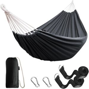 AIPERQ Outdoor Camping Hammock Portable Outdoor Canvas Lightweight with Tree-Friendly Straps Carrying Bag Perfect for Hiking in Garden, Balcony, Patio, Beach AIPERQ Outdoor Camping Hammock Portable Outdoor Canvas Lightweight with Tree-Friendly Straps Carrying Bag Perfect for Hiking in Garden, Balcony, Patio, Beach