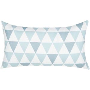 Beliani Outdoor Cushion Blue White Geometric Triangle Pattern - Outdoor Cushion Beliani Outdoor Cushion Blue White Geometric Triangle Pattern - Outdoor Cushion