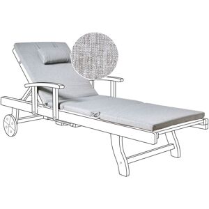 Beliani - Outdoor Garden Chair Seat Pad Cushion Linen Polyester Grey Melange Toscana/Java/Amantea Beliani - Outdoor Garden Chair Seat Pad Cushion Linen Polyester Grey Melange Toscana/Java/Amantea