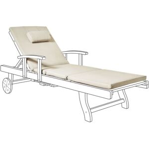 Beliani - Outdoor Garden Chair Seat Pad Cushion Linen Polyester Taupe Toscana/Java/Amantea Beliani - Outdoor Garden Chair Seat Pad Cushion Linen Polyester Taupe Toscana/Java/Amantea