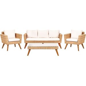 Beliani Garden Rattan Set with Cushions - Outdoor Furniture Beliani Garden Rattan Set with Cushions - Outdoor Furniture