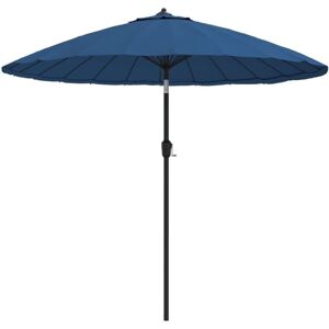 vidaXL Parasol 270cm Aluminium Pole Azure Blue - Garden Parasol vidaXL Parasol 270cm Aluminium Pole Azure Blue - Garden Parasol