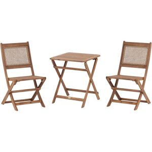 Beliani - Outdoor Patio Garden Furniture Bistro Set Light Certified Acacia Wood Folding Paraggi Beliani - Outdoor Patio Garden Furniture Bistro Set Light Certified Acacia Wood Folding Paraggi