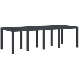 Vidaxl - Garden Table Anthracite 250 x 100 x 73 cm Poly Rattan Vidaxl - Garden Table Anthracite 250 x 100 x 73 cm Poly Rattan