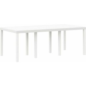 Vidaxl - Garden Table White 200 x 100 x 73 cm Poly Rattan Vidaxl - Garden Table White 200 x 100 x 73 cm Poly Rattan