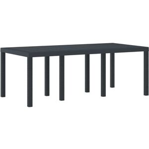 Vidaxl - Garden Table Anthracite 200 x 100 x 73 cm Poly Rattan Vidaxl - Garden Table Anthracite 200 x 100 x 73 cm Poly Rattan