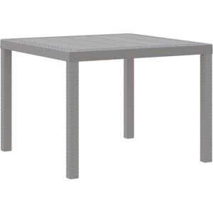 Garden Table Light Grey 100 x 100 x 73 cm Poly Rattan Vidaxl Garden Table Light Grey 100 x 100 x 73 cm Poly Rattan Vidaxl