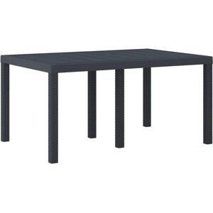 Garden Table Anthracite 150 x 100 x 73 cm Poly Rattan Vidaxl Garden Table Anthracite 150 x 100 x 73 cm Poly Rattan Vidaxl