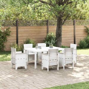 Garden Table White 150 x 100 x 73 cm Poly Rattan Vidaxl Garden Table White 150 x 100 x 73 cm Poly Rattan Vidaxl