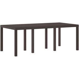 Vidaxl - Garden Table Brown 200 x 100 x 73 cm Poly Rattan Vidaxl - Garden Table Brown 200 x 100 x 73 cm Poly Rattan