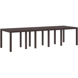 Garden Table Brown 300 x 100 x 73 cm Poly Rattan Vidaxl Garden Table Brown 300 x 100 x 73 cm Poly Rattan Vidaxl