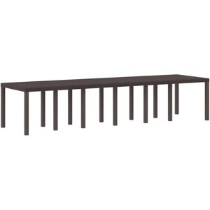 Garden Table Brown 350 x 100 x 73 cm Poly Rattan vidaXL Garden Table Brown 350 x 100 x 73 cm Poly Rattan vidaXL