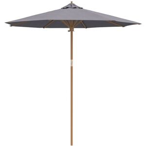 Garden Parasol Dark grey 240 x 240 x 260 cm Bamboo Vidaxl Garden Parasol Dark grey 240 x 240 x 260 cm Bamboo Vidaxl