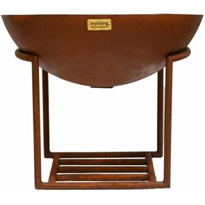 Ivyline - Outdoor xl Cast Iron Fire Pit - Metal - L80 x W80 x H49 cm - Rust Ivyline - Outdoor xl Cast Iron Fire Pit - Metal - L80 x W80 x H49 cm - Rust