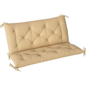Outsunny 2/3 Seater Garden Bench Cushion Outdoor Seat Pad with Ties Khaki Outsunny 2/3 Seater Garden Bench Cushion Outdoor Seat Pad with Ties Khaki