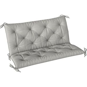 Outsunny - 2/3 Seater Garden Bench Cushion Outdoor Seat Pad with Ties Light Grey Outsunny - 2/3 Seater Garden Bench Cushion Outdoor Seat Pad with Ties Light Grey