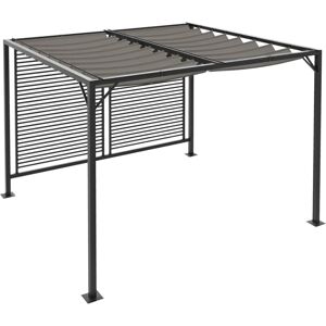 Metal Pergola Patio Sun Shelter Grape Tent Retractable Canopy uv Cut Grey - Outsunny Metal Pergola Patio Sun Shelter Grape Tent Retractable Canopy uv Cut Grey - Outsunny