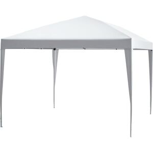 Outsunny - 3 x 3M Garden Pop Up Gazebo Height Adjustable Marquee Party Tent Wedding Canopy with Carrying Bag White Outsunny - 3 x 3M Garden Pop Up Gazebo Height Adjustable Marquee Party Tent Wedding Canopy with Carrying Bag White