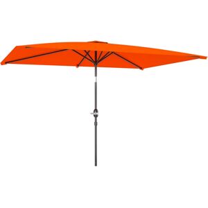 Outsunny 3x2m Patio Parasol Canopy Tilt Crank 6 Ribs Sun Shade Garden Orange Outsunny 3x2m Patio Parasol Canopy Tilt Crank 6 Ribs Sun Shade Garden Orange