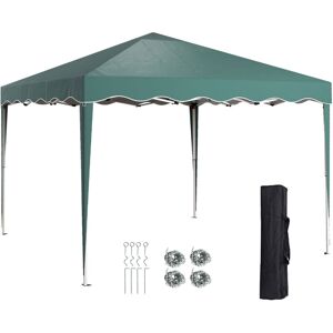 Outsunny - 3x3(m) Pop Up Gazebo Marquee Tent for Garden w/ Carry Bag Green Outsunny - 3x3(m) Pop Up Gazebo Marquee Tent for Garden w/ Carry Bag Green