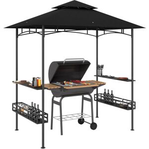 Outsunny - 8' x 5' Grill Gazebo Canopy with 2 Side Shelves, Hook, Dark Grey Outsunny - 8' x 5' Grill Gazebo Canopy with 2 Side Shelves, Hook, Dark Grey