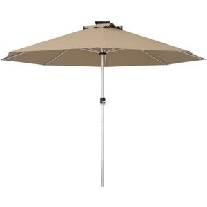 Outsunny - 3(m) Solar Powered Garden Parasol with Lights, Deck Umbrella with Solar Charged and usb Type-C Khaki Outsunny - 3(m) Solar Powered Garden Parasol with Lights, Deck Umbrella with Solar Charged and usb Type-C Khaki