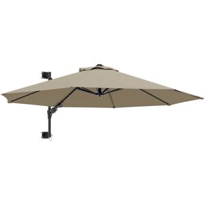 Outsunny - Sun Parasol with Vent, Wall Umbrella for Patio, Garden, Pool Khaki Outsunny - Sun Parasol with Vent, Wall Umbrella for Patio, Garden, Pool Khaki