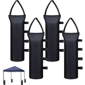 COOCHEER Pack of 4 Heavy Duty 40kg Tent Weight Bags, Suitable for Tent Legs, Awnings and Pavilions (800D Oxford - 50 x 20cm - Black) COOCHEER Pack of 4 Heavy Duty 40kg Tent Weight Bags, Suitable for Tent Legs, Awnings and Pavilions (800D Oxford - 50 x 20cm - Black)