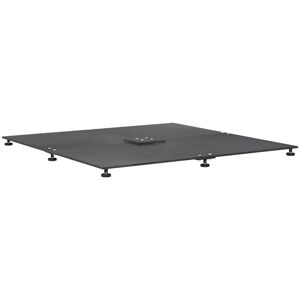 Parasol Base Dark grey 100 x 100 x 4 cm Steel vidaXL Parasol Base Dark grey 100 x 100 x 4 cm Steel vidaXL