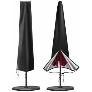 WOIYIC Parasol Cover, Double Layer Waterproof Anti-UV Heavy Duty 210D Oxford Fabric Parasol Cover with Zipper (1903050cmblack) WOIYIC Parasol Cover, Double Layer Waterproof Anti-UV Heavy Duty 210D Oxford Fabric Parasol Cover with Zipper (1903050cmblack)