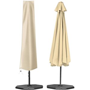 Linghhang - Parasol Cover, Heavy Duty 210D Oxford Fabric Waterproof Anti-UV Double Layer Parasol Cover with Zipper (190×30×50cm,Beige) GrooFoo Linghhang - Parasol Cover, Heavy Duty 210D Oxford Fabric Waterproof Anti-UV Double Layer Parasol Cover with Zipper (190×30×50cm,Beige) GrooFoo