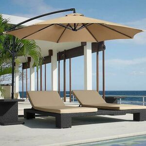 SOLEIL Parasol Replacement Cover, 8 Ribs, 3 M, Waterproof, Anti-UV, Replacement Fabric, Beige SOLEIL Parasol Replacement Cover, 8 Ribs, 3 M, Waterproof, Anti-UV, Replacement Fabric, Beige