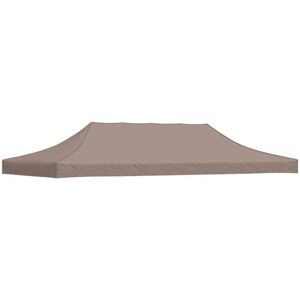 vidaXL Party Tent Roof 6x3 m Taupe - Replacement Canopy for Outdoor Use vidaXL Party Tent Roof 6x3 m Taupe - Replacement Canopy for Outdoor Use
