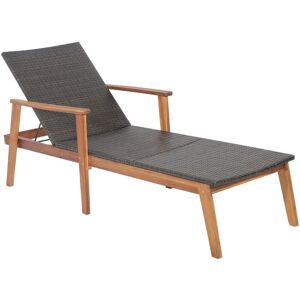 Costway - Patio Chaise Lounge Chair Outdoor Rattan Recliner-Mix Brown Costway - Patio Chaise Lounge Chair Outdoor Rattan Recliner-Mix Brown