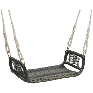 Costway - Patio Swing Bench Backless Rattan Woven Patio Wicker w/Hanging Ropes Costway - Patio Swing Bench Backless Rattan Woven Patio Wicker w/Hanging Ropes