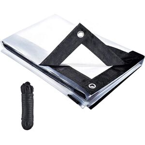 MEMKEY Pe Tarpaulin, Waterproof and Durable Tarpaulin, pe Waterproof Tarpaulin, 2 x 3m Transparent Eyelet Protective Tarpaulin with Rope, Windproof, Warm, MEMKEY Pe Tarpaulin, Waterproof and Durable Tarpaulin, pe Waterproof Tarpaulin, 2 x 3m Transparent Eyelet Protective Tarpaulin with Rope, Windproof, Warm,