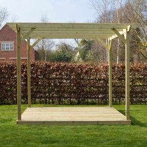 Rutland County Garden Furniture Ltd - Pergola and Decking Kit - L240 x W240 x H270 cm - Light Green Rutland County Garden Furniture Ltd - Pergola and Decking Kit - L240 x W240 x H270 cm - Light Green