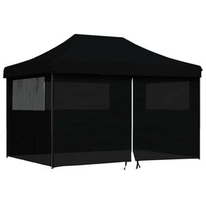 Vidaxl - Foldable Party Tent Pop-Up with 4 Sidewalls Black Vidaxl - Foldable Party Tent Pop-Up with 4 Sidewalls Black