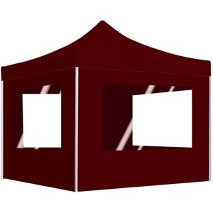 Professional Folding Party Tent with Walls Aluminium 2x2 m Bordeaux vidaXL Professional Folding Party Tent with Walls Aluminium 2x2 m Bordeaux vidaXL