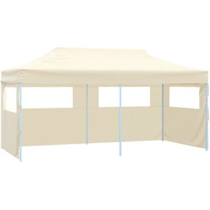 vidaXL Professional Folding Party Tent with 4 Sidewalls 3x6m Cream Steel Camp vidaXL Professional Folding Party Tent with 4 Sidewalls 3x6m Cream Steel Camp