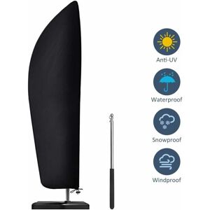 GGNRALNY Protective cover for 2 to 4 m offset parasol 210D Oxford fabric Waterproof dust uv resistant 280 x 30/81/46 cm GGNRALNY Protective cover for 2 to 4 m offset parasol 210D Oxford fabric Waterproof dust uv resistant 280 x 30/81/46 cm