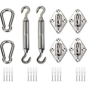 Tonchean - Rectangle Shade Sail Hardware Kit, Stainless Steel Heavy Duty Shade Cloth Kit Fixing Accessories for Garden Patio Backyard Tonchean - Rectangle Shade Sail Hardware Kit, Stainless Steel Heavy Duty Shade Cloth Kit Fixing Accessories for Garden Patio Backyard