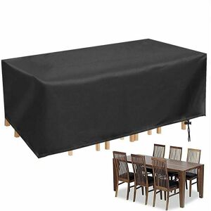 SUPERMARKET Rectangular Garden Table Cover Outdoor Garden Table Cover Waterproof, Anti-UV Garden Table and Chair Cover Oxford Heavy Duty - 242x 162 x 100cm, SUPERMARKET Rectangular Garden Table Cover Outdoor Garden Table Cover Waterproof, Anti-UV Garden Table and Chair Cover Oxford Heavy Duty - 242x 162 x 100cm,