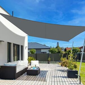 Ikodm - Rectangular shade sail 3 x 3 m, waterproof, pes, grey, 95% uv protection for terrace and garden Ikodm - Rectangular shade sail 3 x 3 m, waterproof, pes, grey, 95% uv protection for terrace and garden