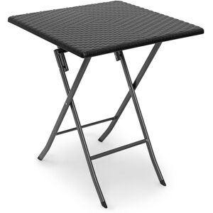 Relaxdays - bastian Garden Table Folding Table Square 74 x 61.5 x 61.5 cm for Backyard, Balcony or Patio with Metal Frame in Rattan Look as Side Relaxdays - bastian Garden Table Folding Table Square 74 x 61.5 x 61.5 cm for Backyard, Balcony or Patio with Metal Frame in Rattan Look as Side