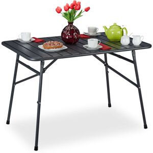 Relaxdays - foldable outdoor table, patio, metal, 70.5 x 110 x 74.5 cm (LxWxH), rectangular, waterproof, anthracite Relaxdays - foldable outdoor table, patio, metal, 70.5 x 110 x 74.5 cm (LxWxH), rectangular, waterproof, anthracite