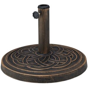 Relaxdays Garden Parasol Base, Suitable For Pole Between Ø34mm to Ø48mm, Heavy Duty, Umbrella Stand, Round Sturdy Holder Relaxdays Garden Parasol Base, Suitable For Pole Between Ø34mm to Ø48mm, Heavy Duty, Umbrella Stand, Round Sturdy Holder