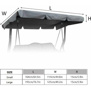 DEWDAT Replacement Canopy for 3 Seater Garden Swing Seat, Universal Replacement Canopy for Outdoor Garden Swing Seat, Waterproof uv Protection Replacement DEWDAT Replacement Canopy for 3 Seater Garden Swing Seat, Universal Replacement Canopy for Outdoor Garden Swing Seat, Waterproof uv Protection Replacement